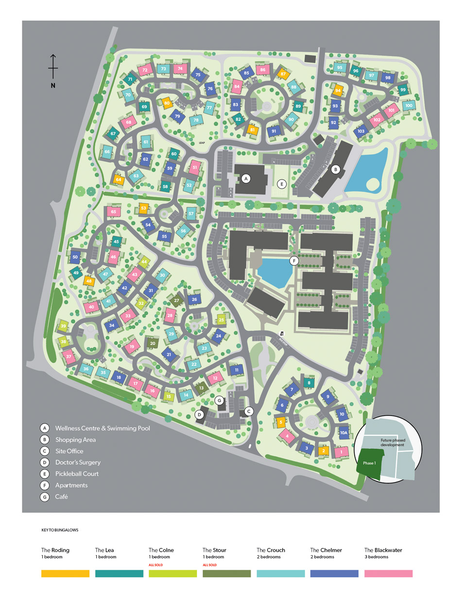Burnham Waters Siteplan Map
