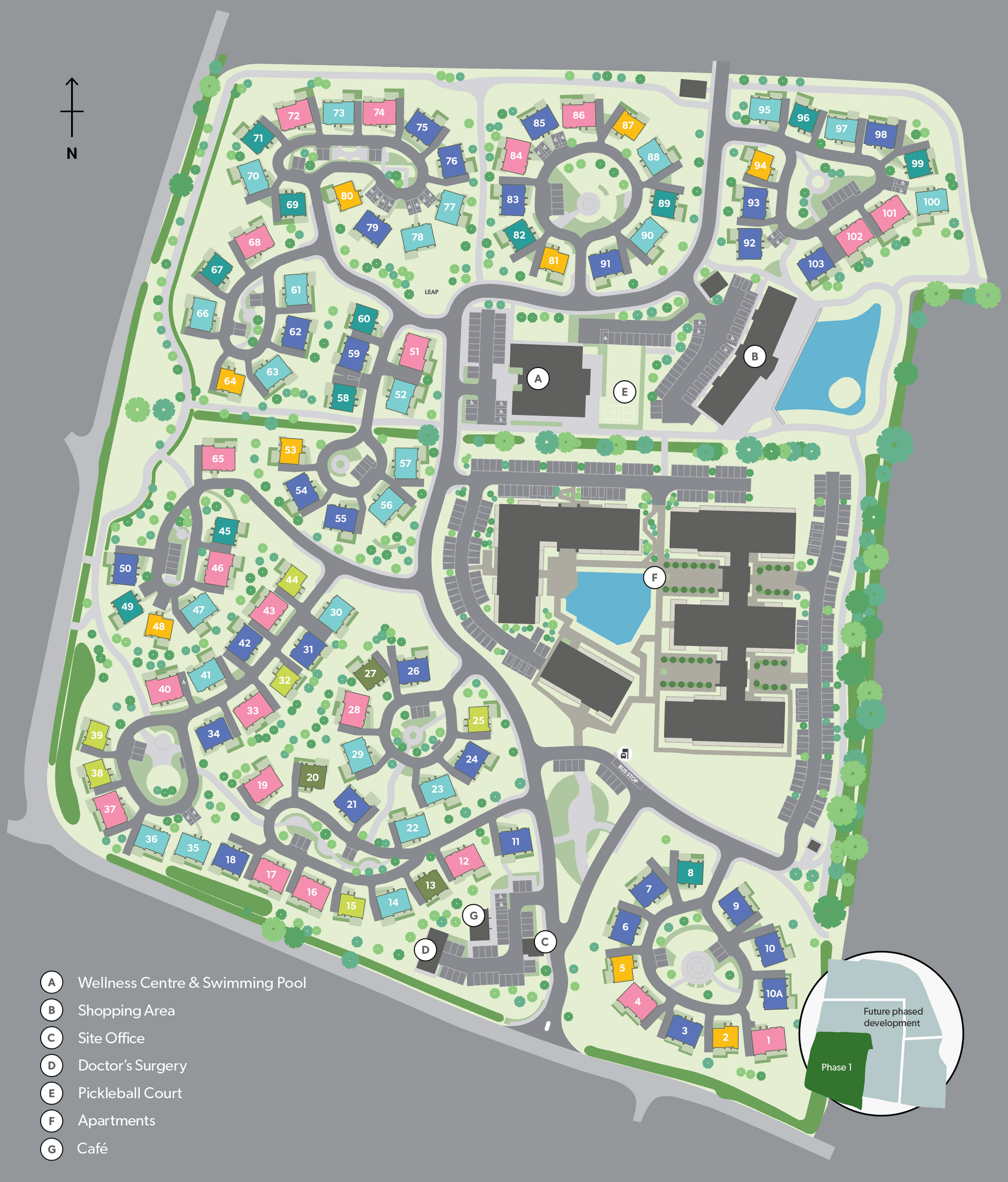 Burnham Waters Siteplan Map