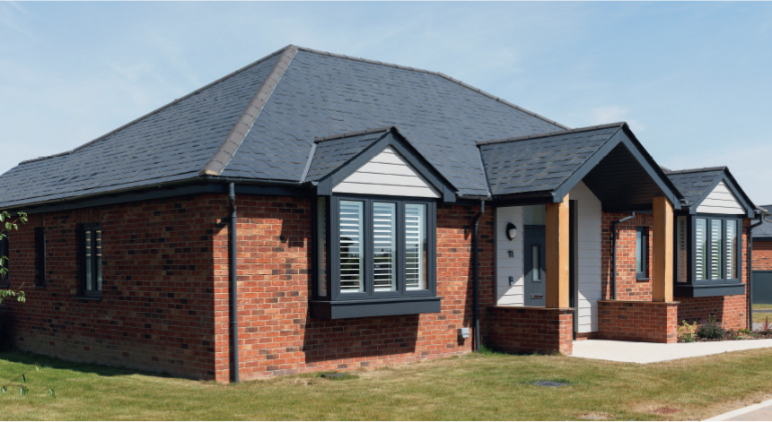 2 bedroomed bungalows for sale near me in Essex - exterior photo of two bedroom bungalow at Burnham Waters