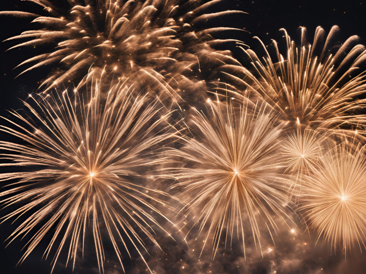 Bonfire Night 2026 Essex - photo of orange fireworks in the night sky