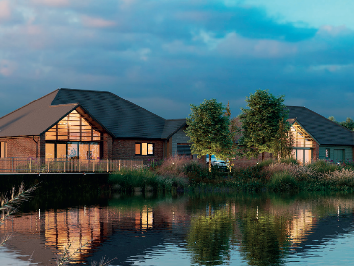 Luxury retirement villages in Essex - picture of retirement bungalows at Burnham Waters