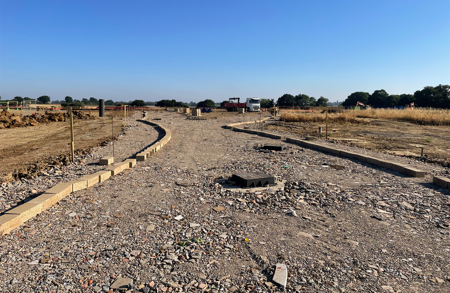 An image of construction developing at Burnham Waters 2022.