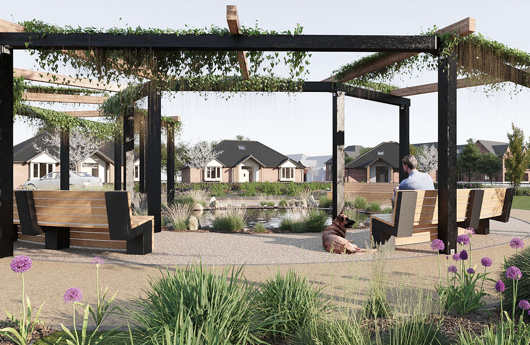 An image of Burnham Waters pergola to reflect Retirement Communities in Essex