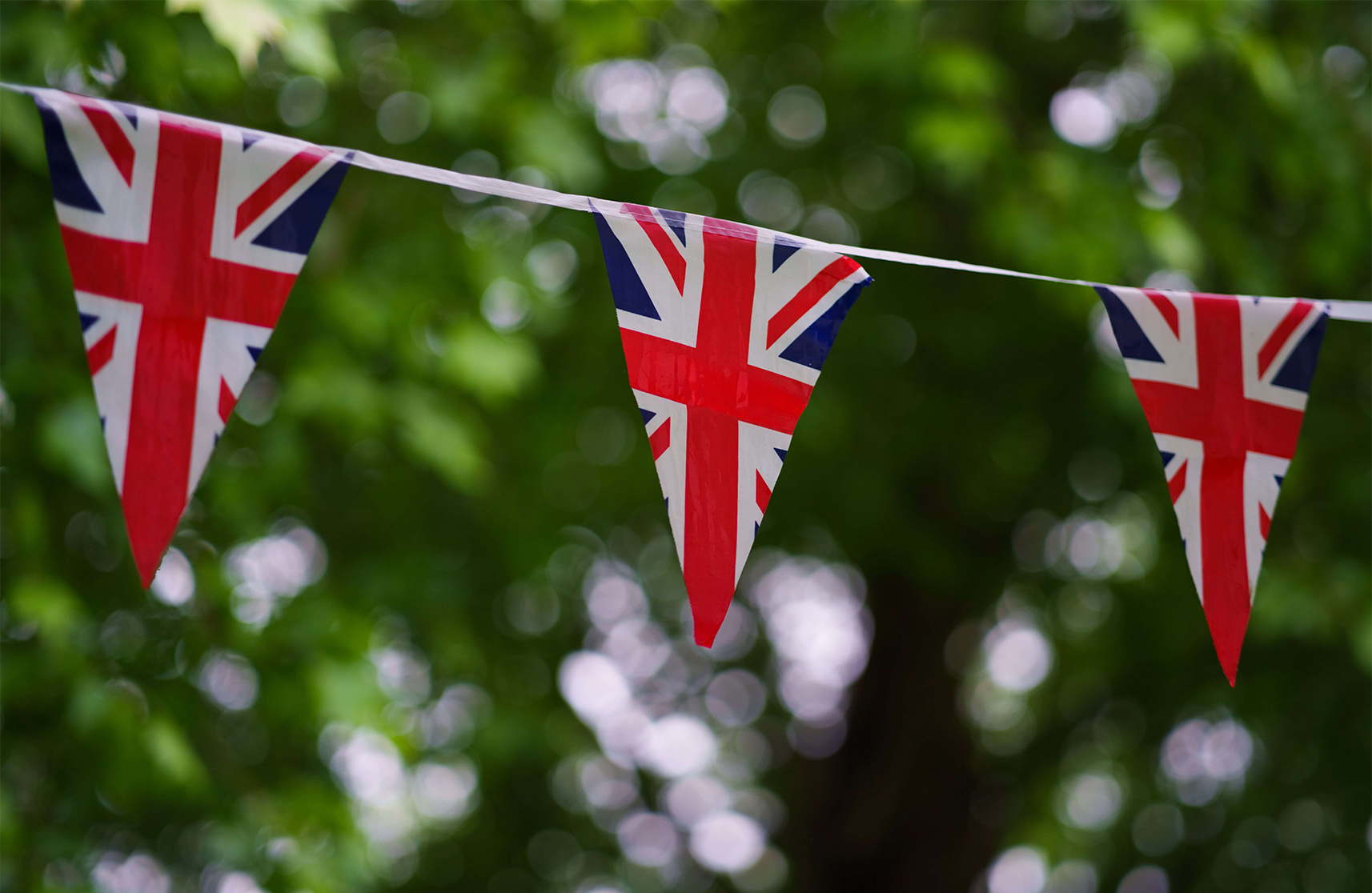 An image of union jack bunting to represent the King's Coronation and what's on in Essex this weekend