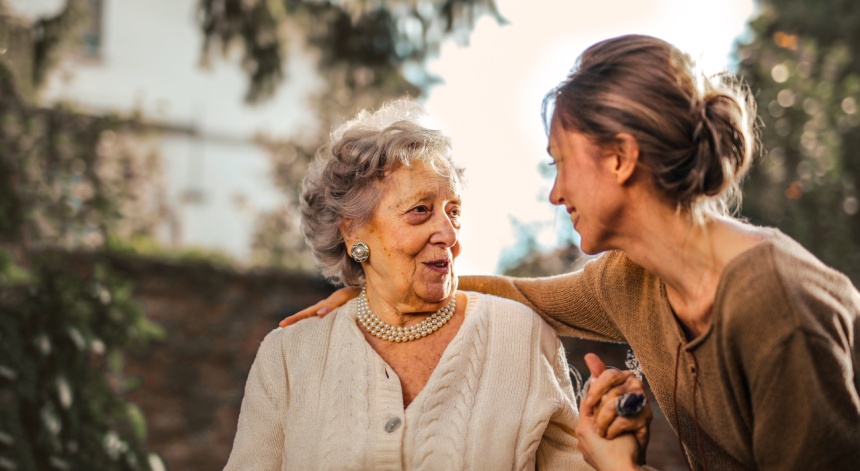 Mother’s day outings - Things to do this Mother’s Day in Essex 2026 - older mother and daughter sat together smiling
