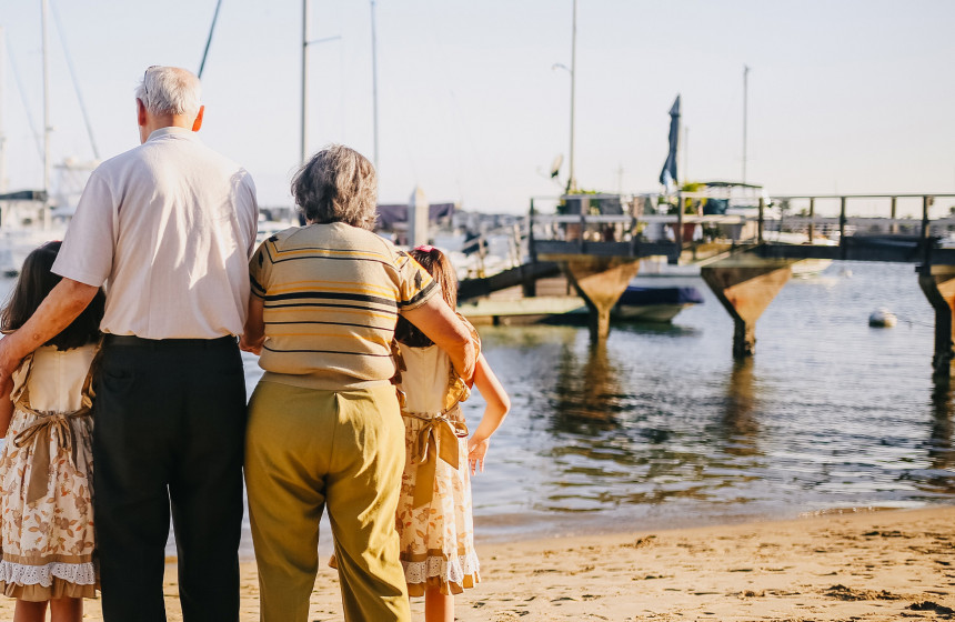 An image of a family enjoying Burnham retirement village and community