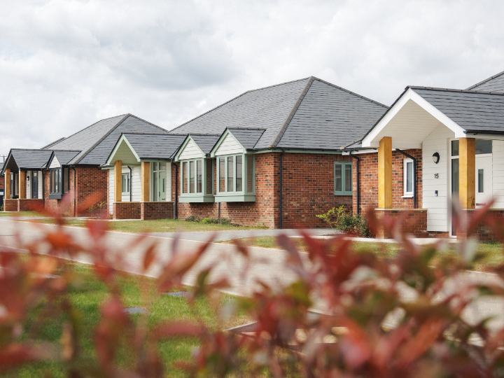 Where are good retirement places? Photo of new build bungalows at Burnham Waters in Essex