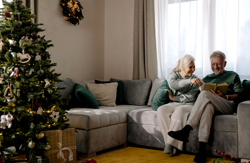 Residents of retirement living communities at Christmas.