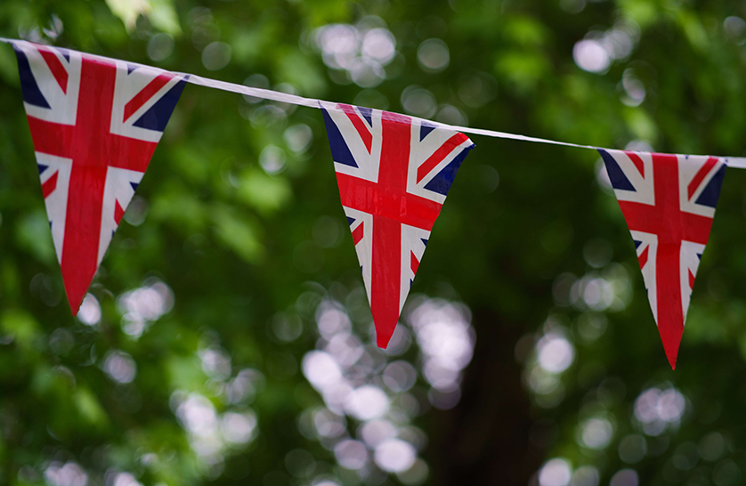An image of union jack bunting to represent the King's Coronation and what's on in Essex this weekend.
