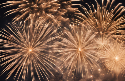 Bonfire Night 2026 Essex - photo of orange fireworks in the night sky