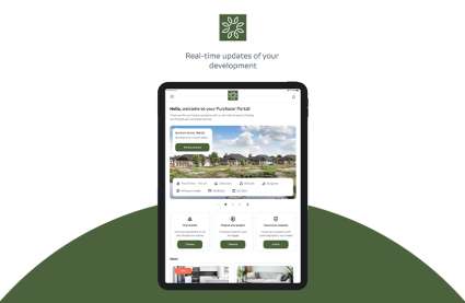 An image of the Burnham Waters Portal online, on a mobile device.