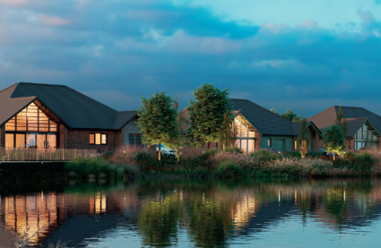 Luxury retirement villages in Essex - picture of retirement bungalows at Burnham Waters