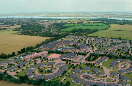 Senior homes near me - arial photo of Burnham Waters in Essex