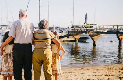 An image of a family enjoying Burnham retirement village and community