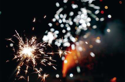 An image of a sparkler on bonfire night to represent what's going on in Essex on November 5th.